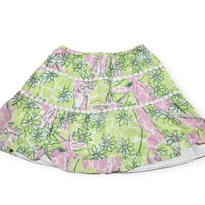 Vintage Lilly Pulitzer Giraffe Print Skirt